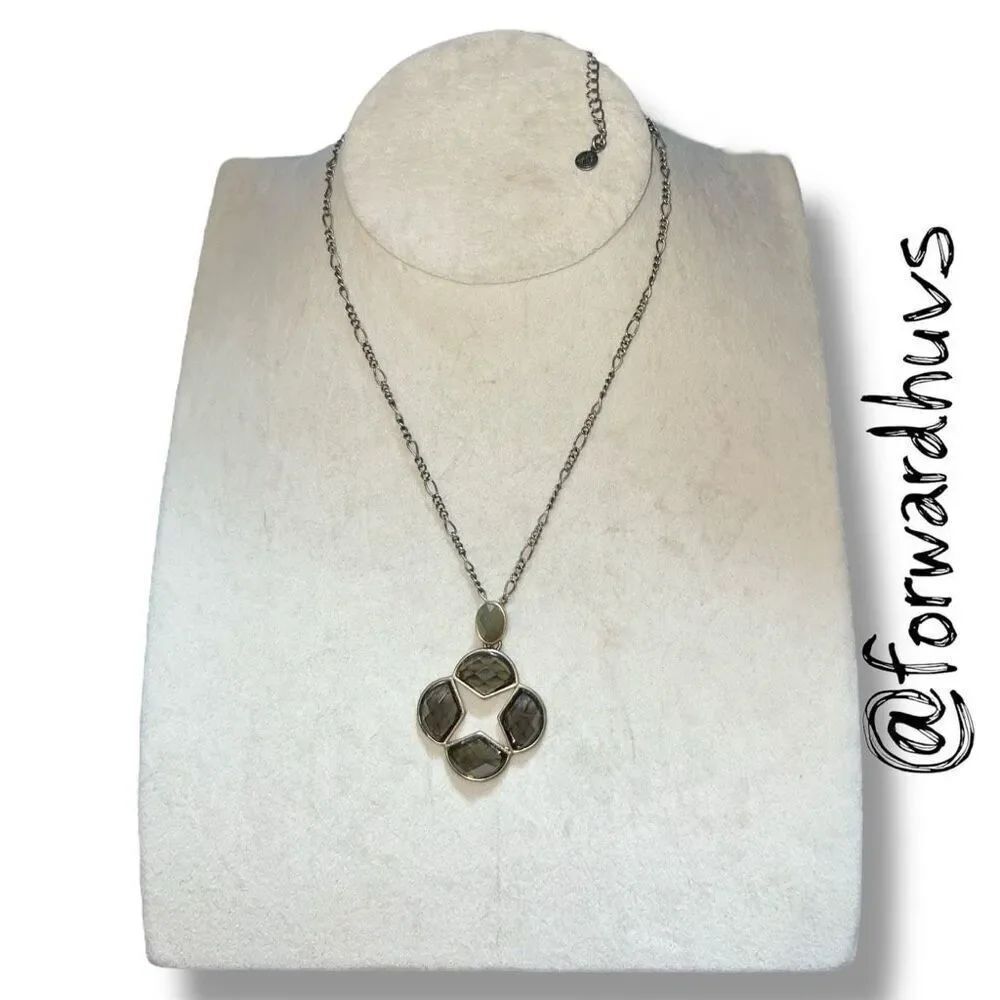 Bundle Sale 3 for $15 | Xiomara Castro XC Olive Green Faceted Glass Necklace